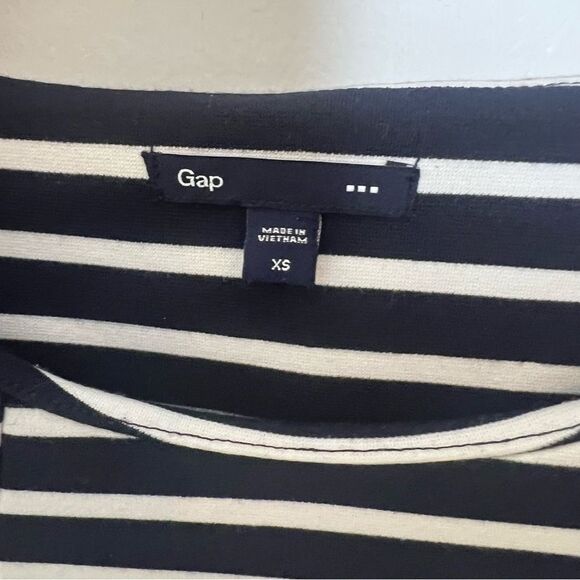Gap Shift Dress in Ponte Navy Blue and White Striped - Picture 3 of 6